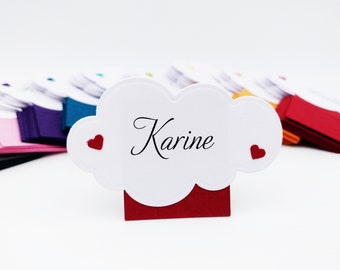 Marque place Nuage - mariage baptême - personnalisable - KlrKrea