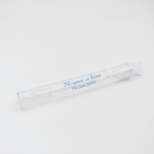Transparent labels for wedding or baptism bubbles customizable stickers KlrKrea Blue