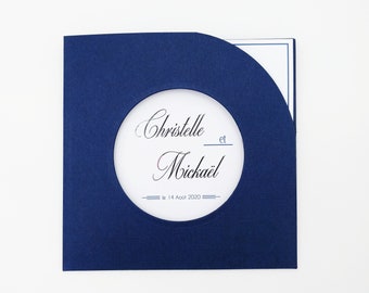 Chic and modern customizable wedding invitation - Christelle model