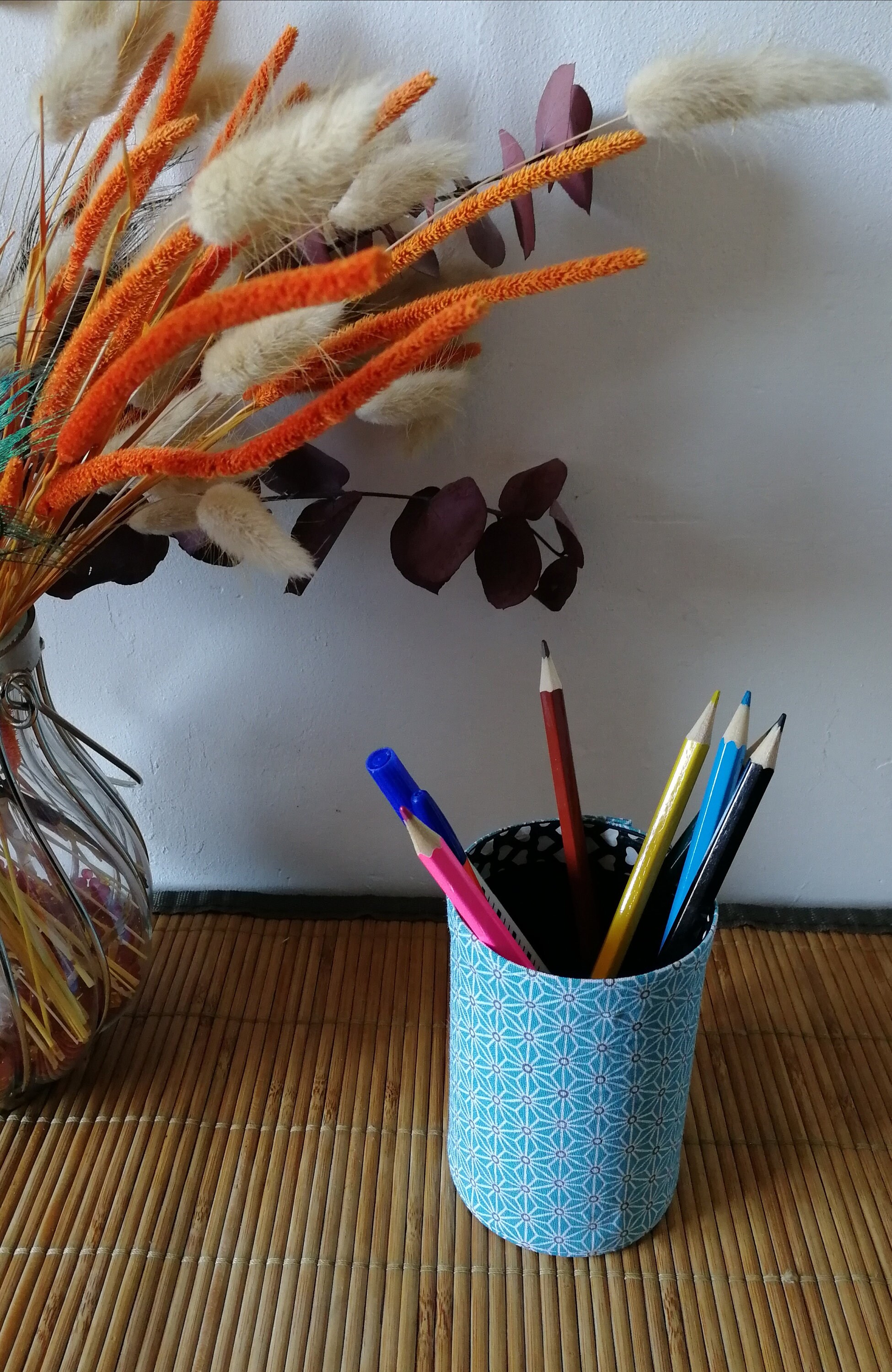 Pot à Crayons Motif Géométrique