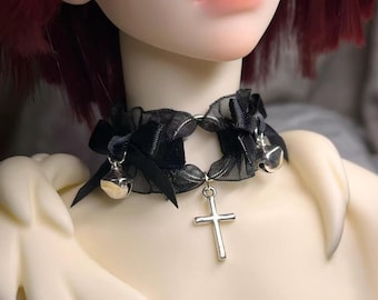 BJD Doll Schwarzer Spitzenkragen, 1/3 Halskette