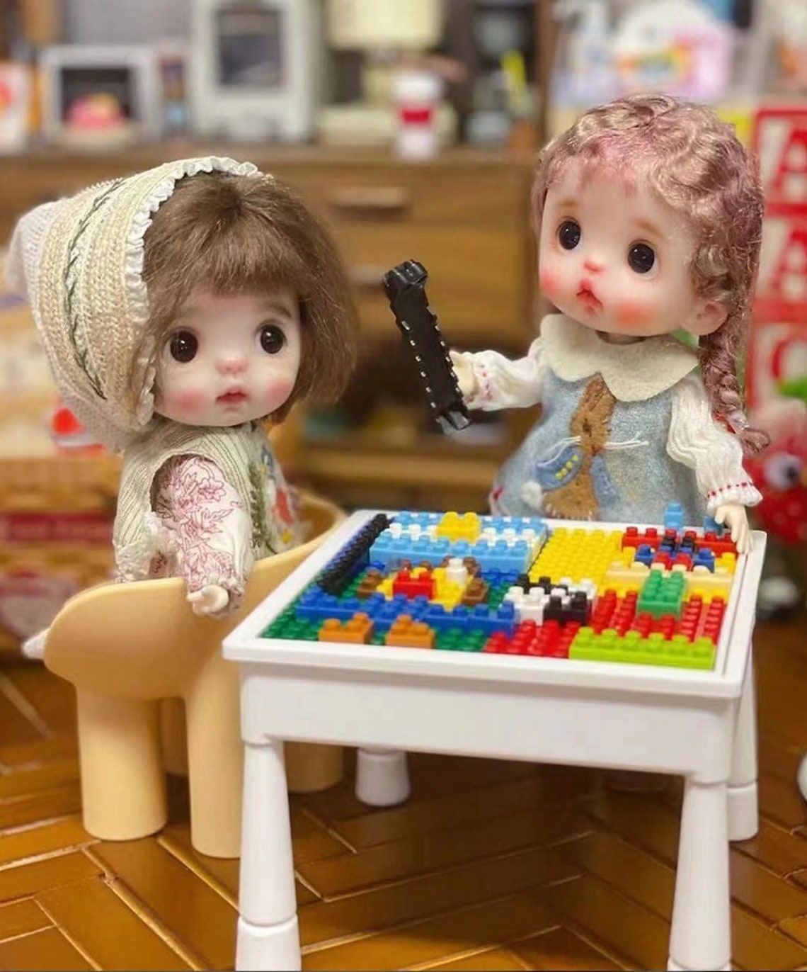 112 Scale Miniature Dollhouse Building Blocks Table Set for Etsy