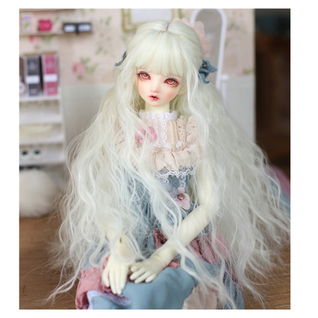 Bjd SD Doll Wig High Temperature Fiber Wig With Bangs Long