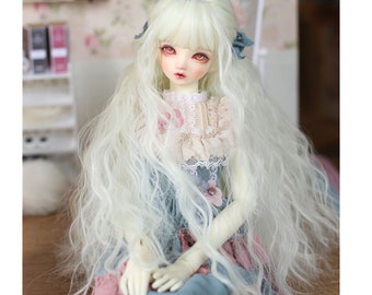 BJD Doll Wig: Long Curly High-Temperature Fiber, Bangs, 1/3 1/4 1/6 MSD YOSD