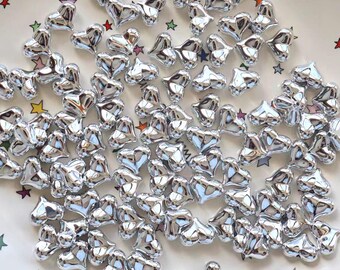 Verzilverde hartafstandkralen (11 x 14 mm)