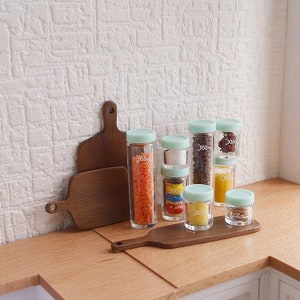 8 Stück/Set 1/6 Scale Simulation Miniatur Puppenhaus Essen Behälter Mini Aufbewahrungs dose für Blyth Barbies Puppenküche Spielzeug