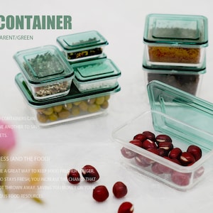 9PCS 1/6 or 1/12 Scale Miniature Dollhouse Food Container Mini Crisper Fruit Box Blyth Doll Kitchen Accessories Toy