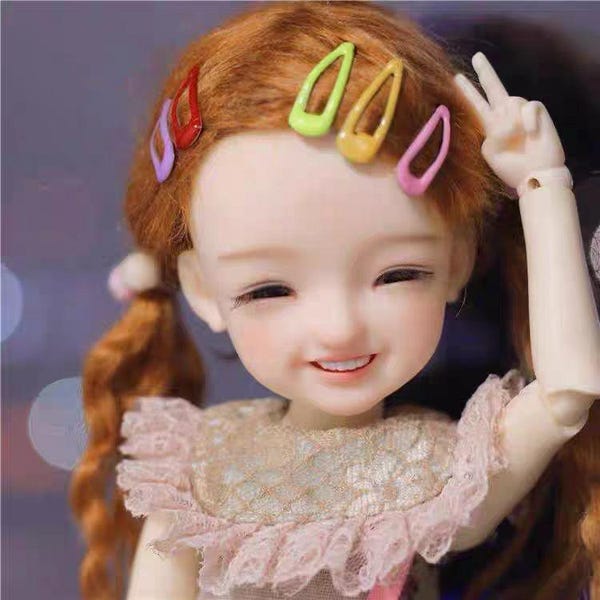 BJD Doll Accessories Headwear Mini 2cm Clip Hairpin for BJD 1/3 1/4 1/6 1/8 1/12 OB11 Blyth Doll Candy colors hairpin Clip
