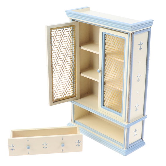 1:12 Dollhouse Miniature Kitchen Furniture White Cupboards Display cabinetR^$j 