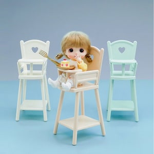 Puppenmöbel Deko 1/12 Metall BabyStuhl Blythe OB11 GSC Lol Mini Puppenstube Zubehör Spielhaus Spielzeug Geschenke