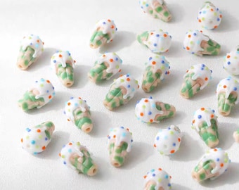 Matcha Ice Cream Beads  ,Artisan lampwork, Beads for earrings, one bead,DIY Beads Jewelry,Bead Accessories For Bracelet