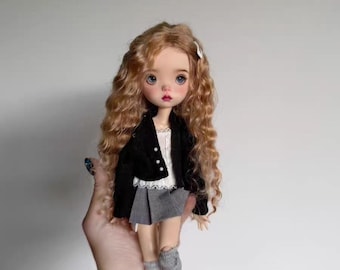 BJD landoudou Mohair wig/Suitable for head circumference 16cm（Hard shell head）