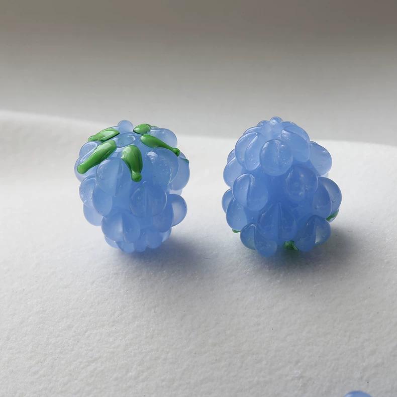 Blue Raspberry Strawberry Glass Beads ,artisan Lampwork, Beads for ...