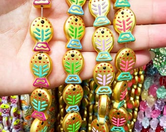 5pcs Multicolor Enamel Fish Beads, Gold Tone Ocean Beads for DIY Jewelry, Craft Accessories（23*13mm）