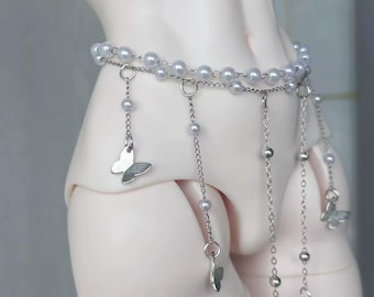 bjd puppenkleidung sind geeignet für 1/3 1/4 Onkel größe weiße schleife taillenkette puppenzubehör