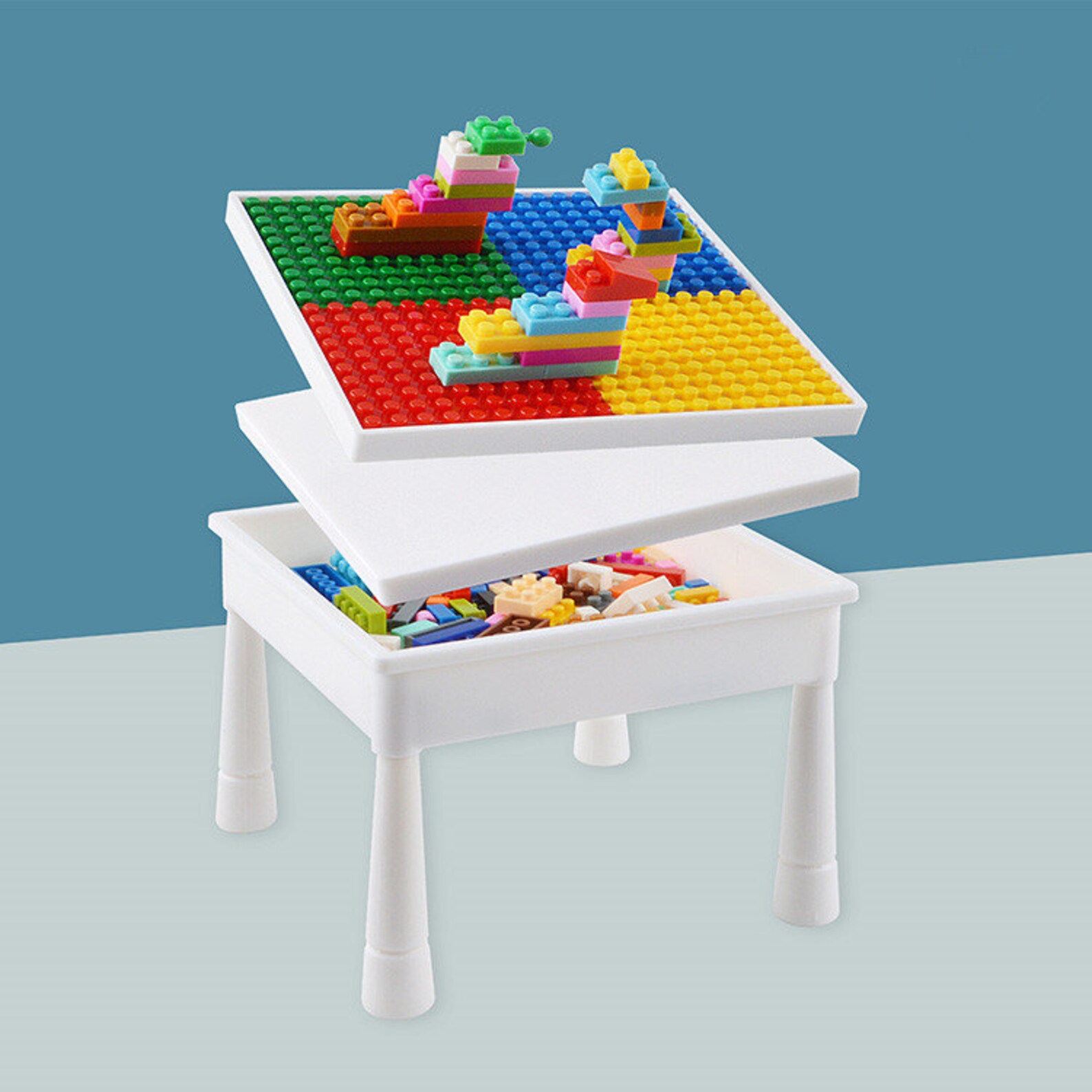 112 Scale Miniature Dollhouse Building Blocks Table Set for Etsy