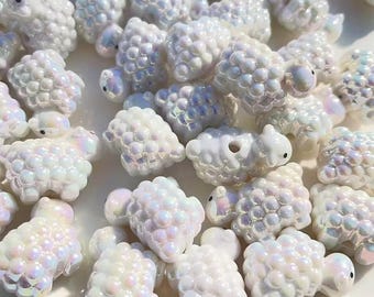 10pcs of Acrylic Colorful Sheep Decorative Beads for Making Jewelry Additions