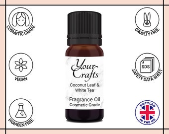 Coconut Leaf & White Tea Fragrance Oil - 10ml 50ml 100ml - High Quality - Cosmetic Grade - Candles - Soaps -Diffusers Wax Melts Professional