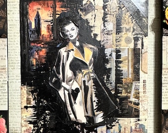 Cities 13 x 11 Mixed Media Framed