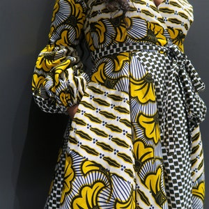ANKARA WRAP DRESS | Wax Print Dress | Versatile Wrap Dress | Date Night Dress | Glamorous Fashion Flattering Wrap Dress | Occasional Gift