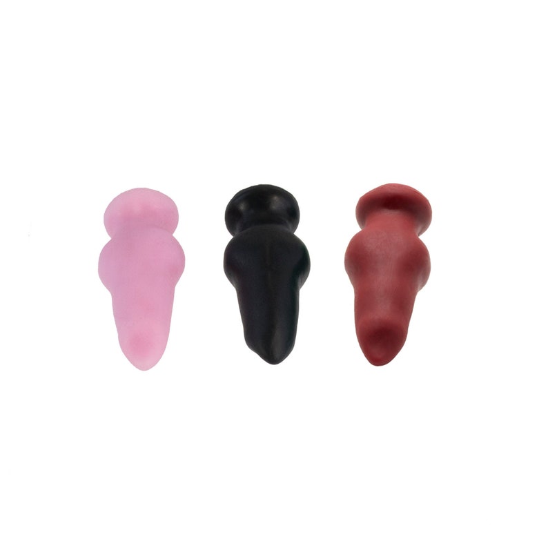 DSKink Plug With Attachment Loop - silicone mature safe adult kink play toy in three shapes pup puppy trainer and classic cone tree - 38000 