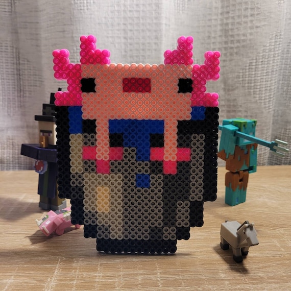 Minecraft Axolotl Perler Bead Diy Perler Bead Crafts,