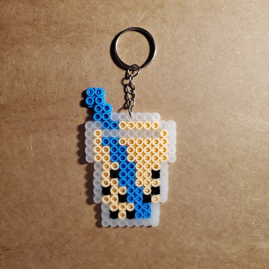 Bubble Tea Perler Bead Keychain Boba Etsy
