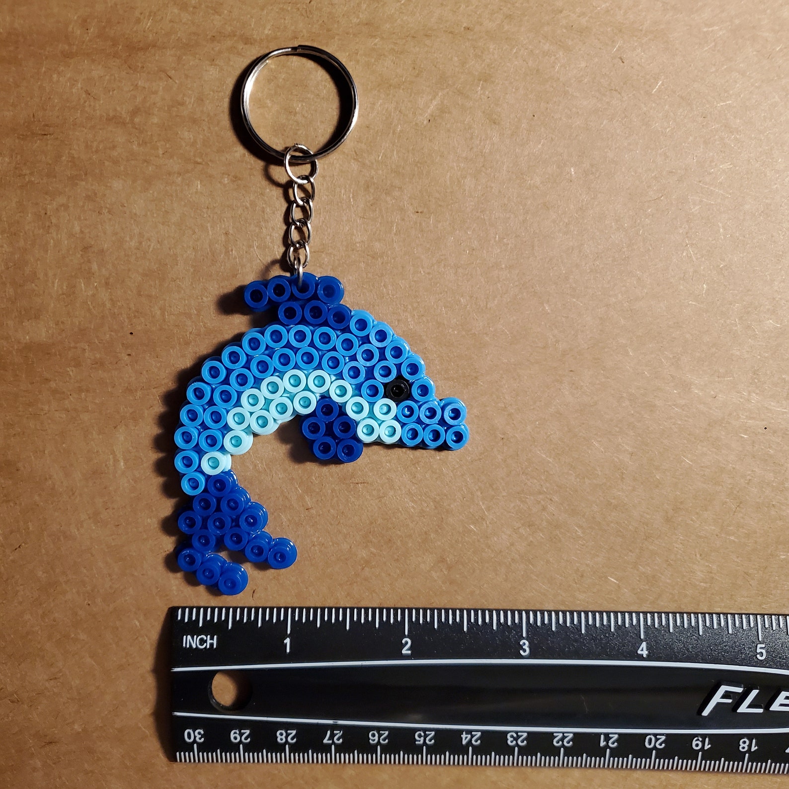 Dolphin Perler Bead Keychain Etsy