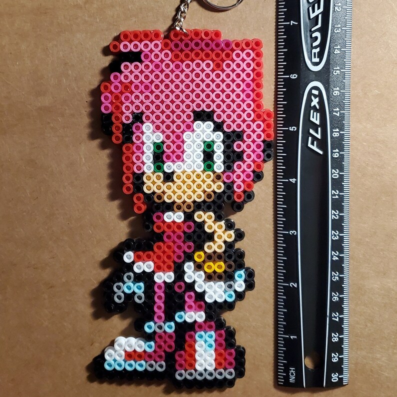 Amy Rose Perler Bead Sonic the Hedgehog Etsy