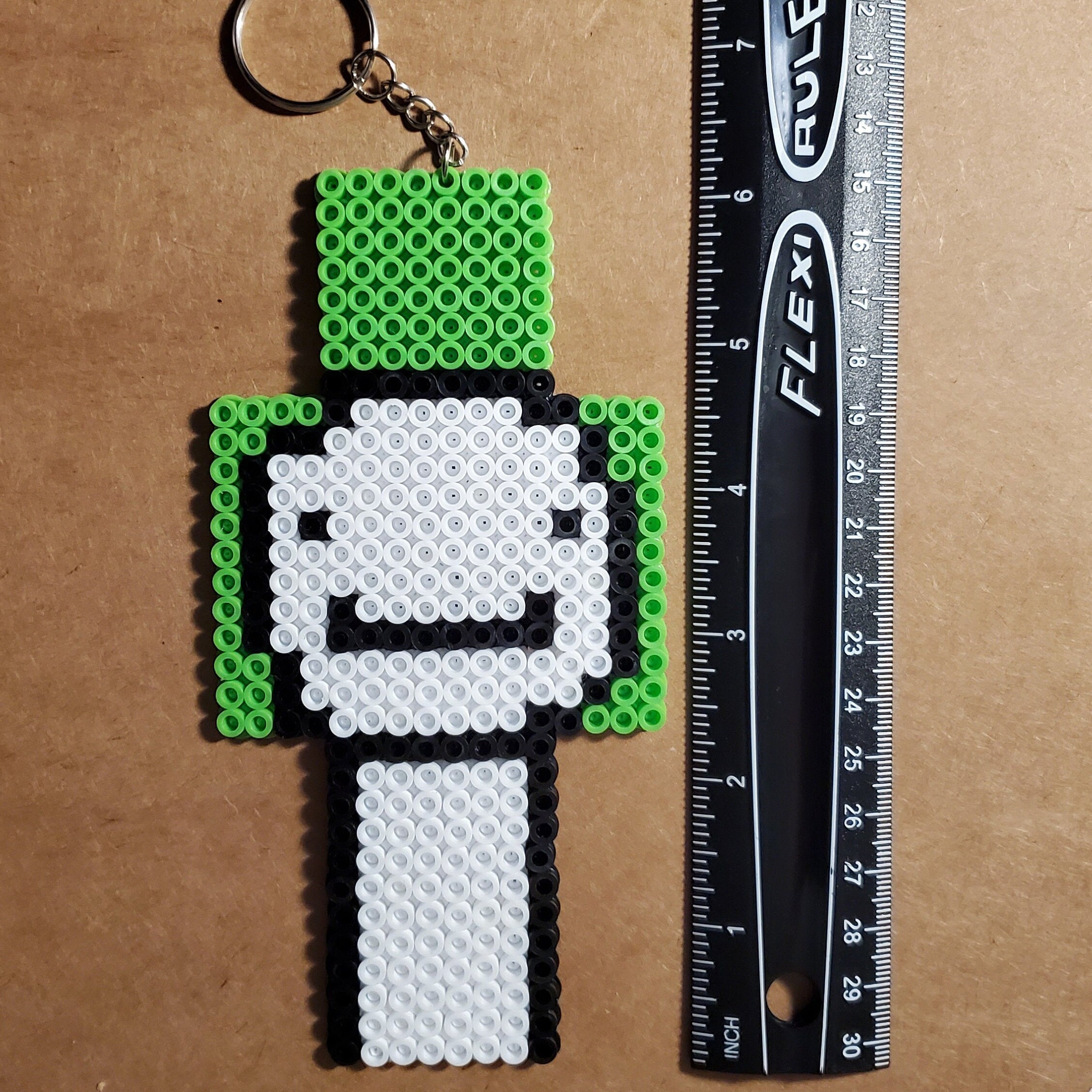 Dream Minecraft Skin Perler Bead Keychain Minecraft Youtuber - Etsy