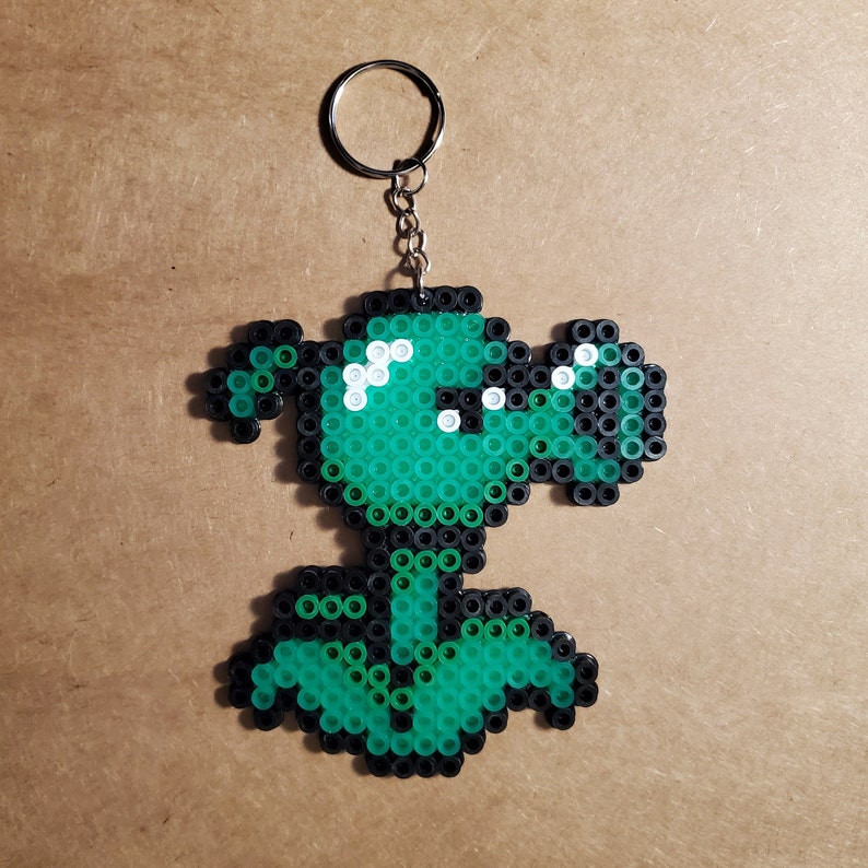Peashooter Perler Bead Keychain Plants Vs. Zombies Etsy Australia