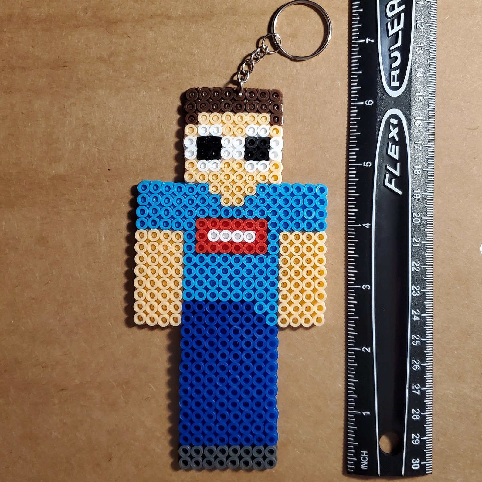 GeorgeNotFound Minecraft Skin Perler Bead Keychain Minecraft | Etsy