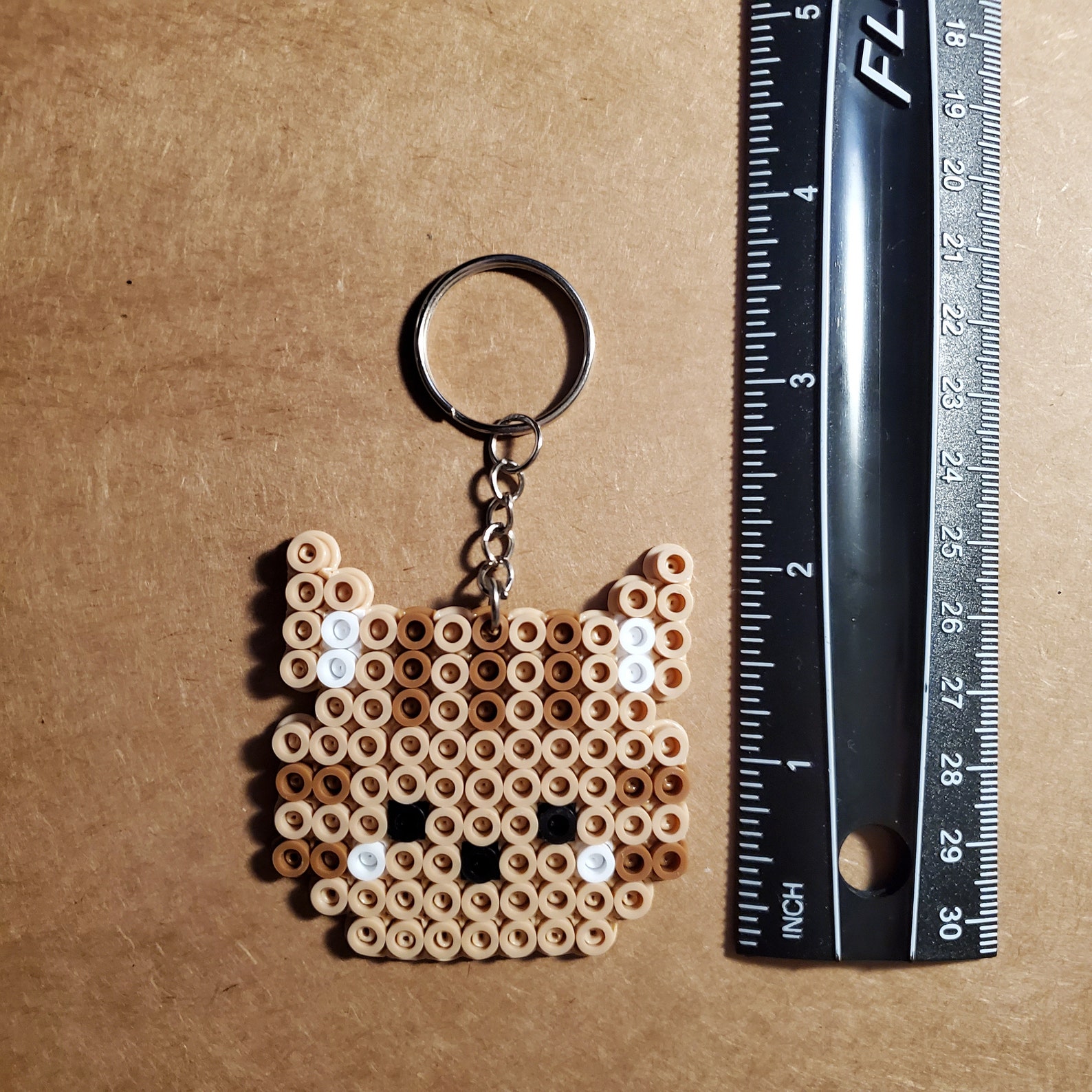 Cat Perler Bead Keychain Etsy