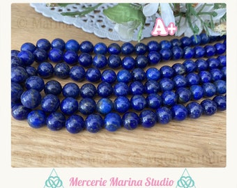 Veritables Perles en lapis lazuli  10mm 8mm ou 6mm ou 4mm top qualité non teintées  * reiki *chakra healing