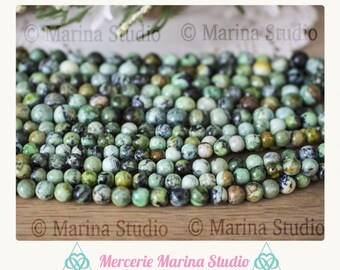 Véritable perles de turquoise variscite 6mm 8mm * qualité extra A+ * non teintées non chauffées