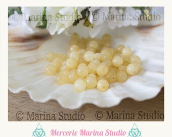 5 yellow Topaz 6mm or 8mm beads