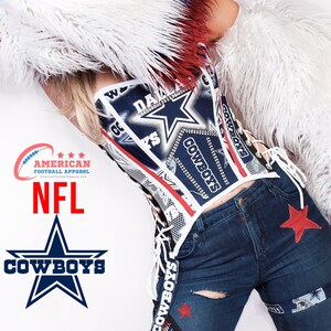 NFL GAME Day Top: Dallas COWBOYS Football Team Sexy Corset 