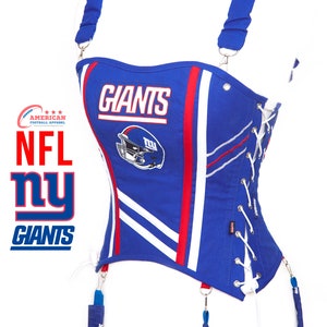 NFL Apparel New YORK GIANTS Football Team Sexy Corset Top Girlfriends Gift Birthday, Party Outfit, Girls Night, Sports, Game Day Outfit Gift