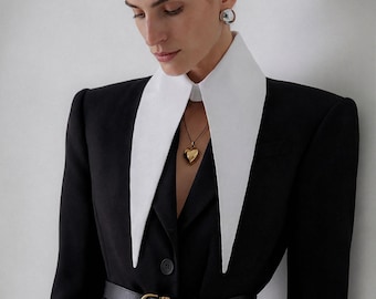Col en coton amovible : cravates tendance haute couture