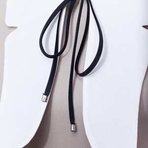 BUTTERFLY Colletto staccabile in popeline di cotone bianco: regalo di alta moda per lei immagine 8
