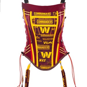 Football Team Apparel WASHINGTON COMMANDERS Football Team Corset Bustier Top, Birthday Gift, Party Outfit Girls Night, Game Day Outfit Gift