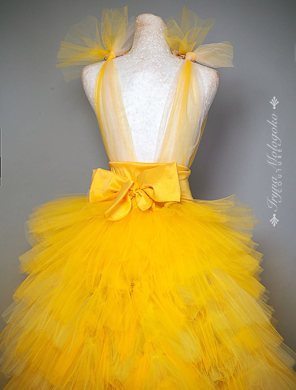 YELLOW Ombre Large Ruffled Tulle Skirt With a Embellished Etsy