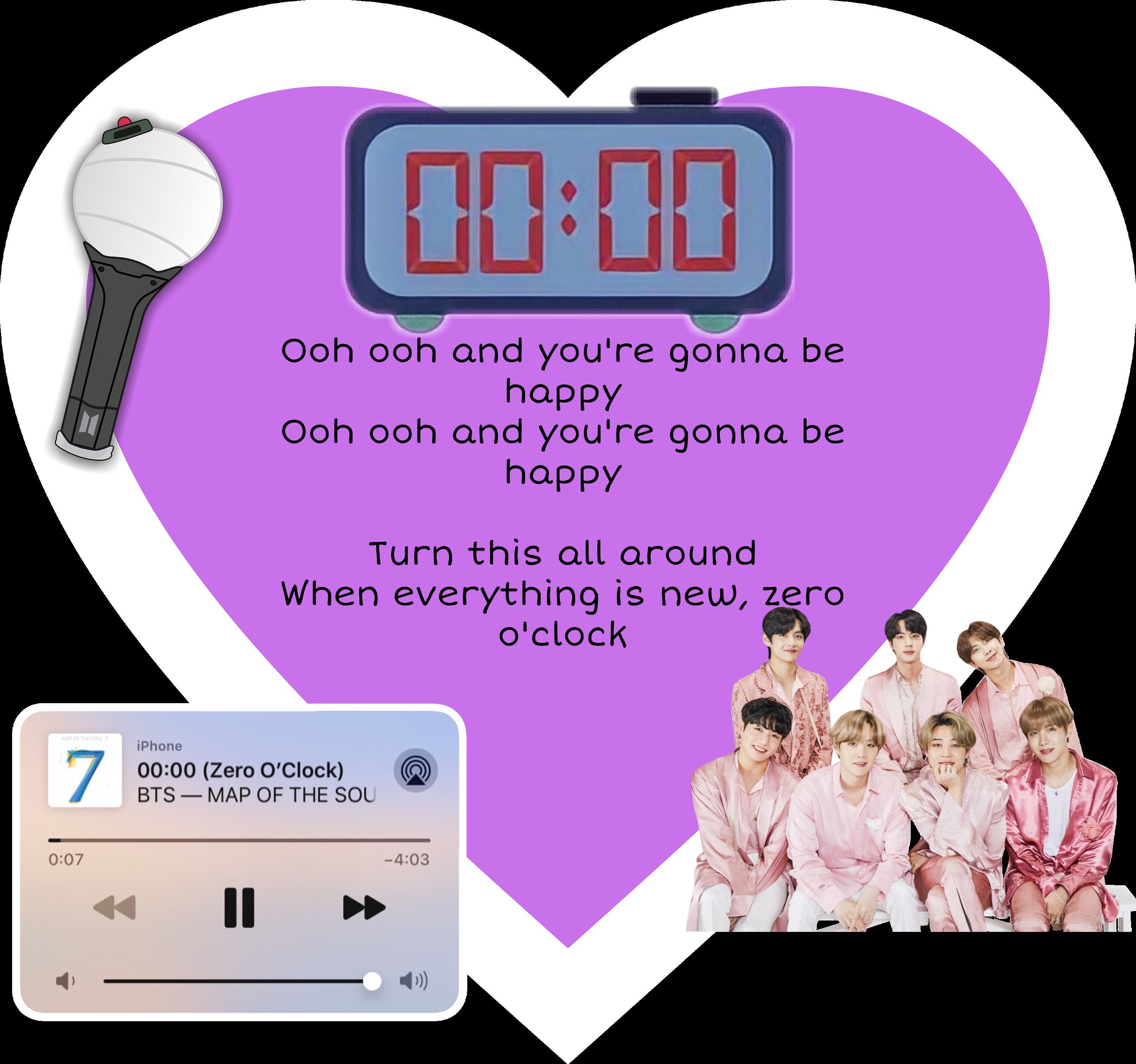 BTS Zero O'clock Holographic Vinyl Sticker - Etsy