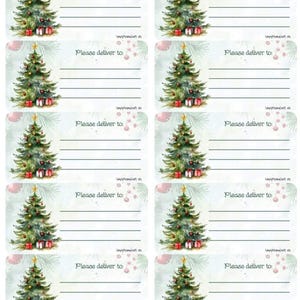 Christmas Tree Please Deliver To Labels, PDTs