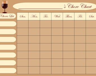 adult chore chart etsy chore schedule for adults