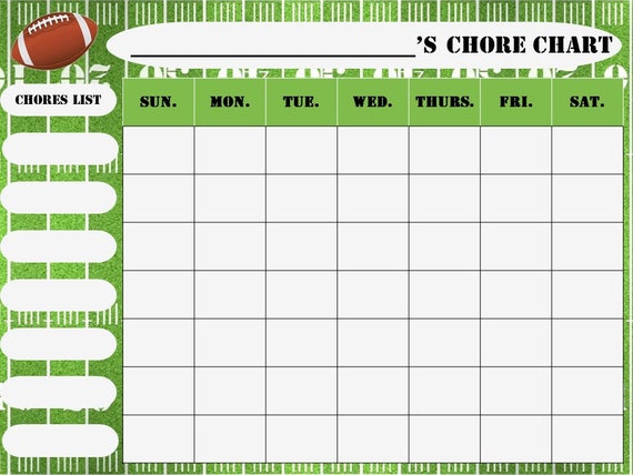 Etsy Chore Chart