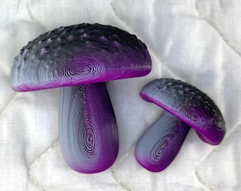 3d-printed Mushroom magnets in 2 sizes