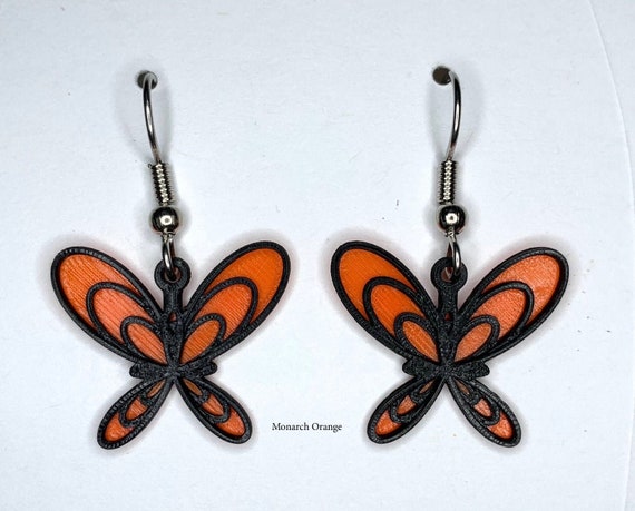 Glass butterfly earrings outlet