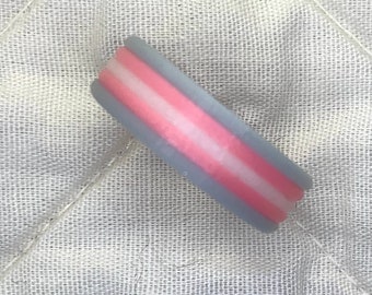 3d-printed Transgender flag Ring 5 color finger band