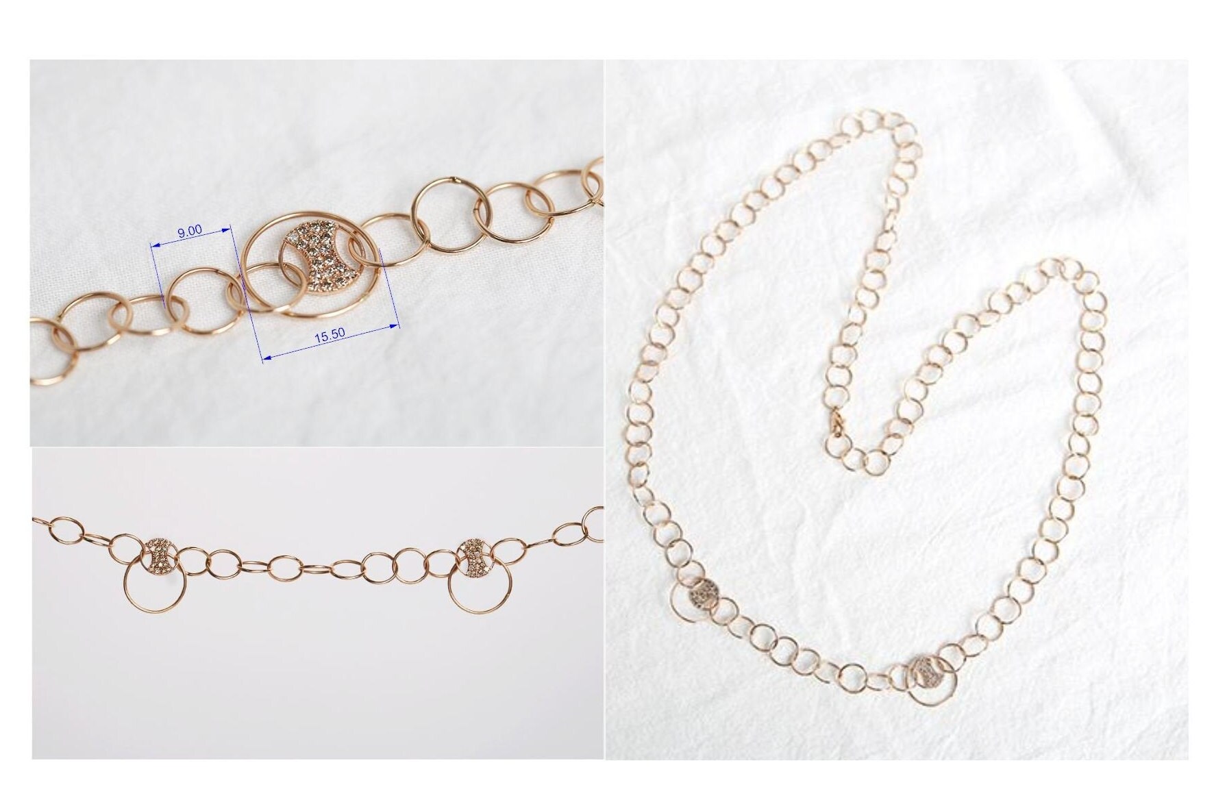ブレスレット LESS IS MORE 14K Gold Antique Cognac Diamond Necklace 14K gold antique cognac diamond necklace - Less is more | 60